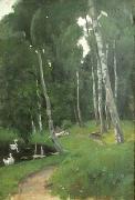 Paul Raud In a park oil painting on canvas